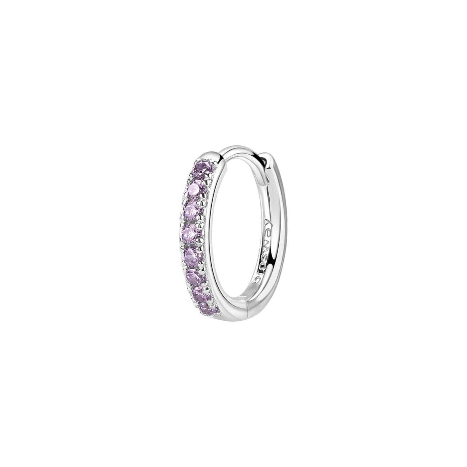 Brosway - Orecchino cerchietto FANCY in argento 925/1000 rodiato e cubic zirconia amethyst Ref. FMP86 - BROSWAY