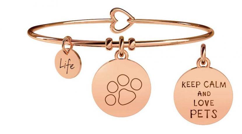 Gioielli Kidult - Bracciale in acciaio 316L e Pvd Ros&egrave; Ref. 731020 - KIDULT