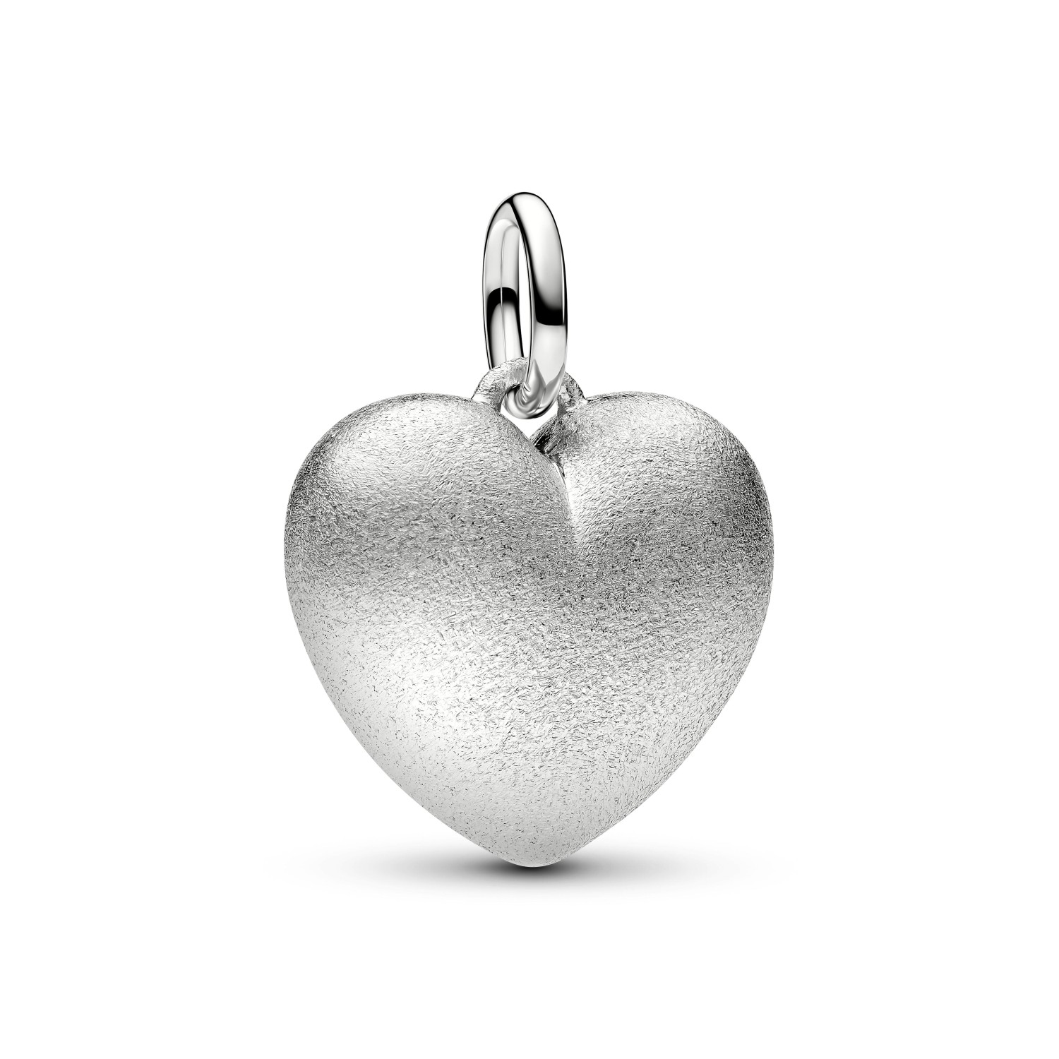 Charm Pandora Pendente Cuore Puffy effetto opaco con finitura in platino – 734908C00 - PANDORA