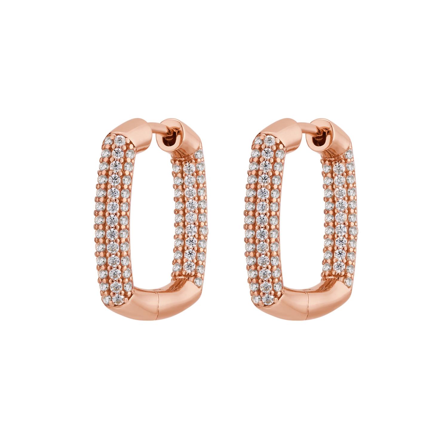 Orecchini Quadrati Rosato - Bianca Ref. RZBI22 - ROSATO