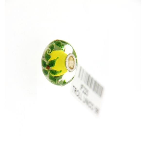 Trollbeads Unico in Vetro - OOAK Original Trollbeads  Agrifoglio Rif. UNICO 56 - TROLLBEADS