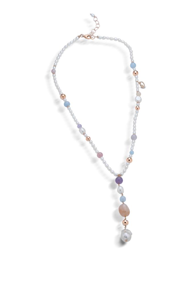 Le Lune Gioielli - Collana in Perle con Berillo Ref. LGNK219 - LE LUNE