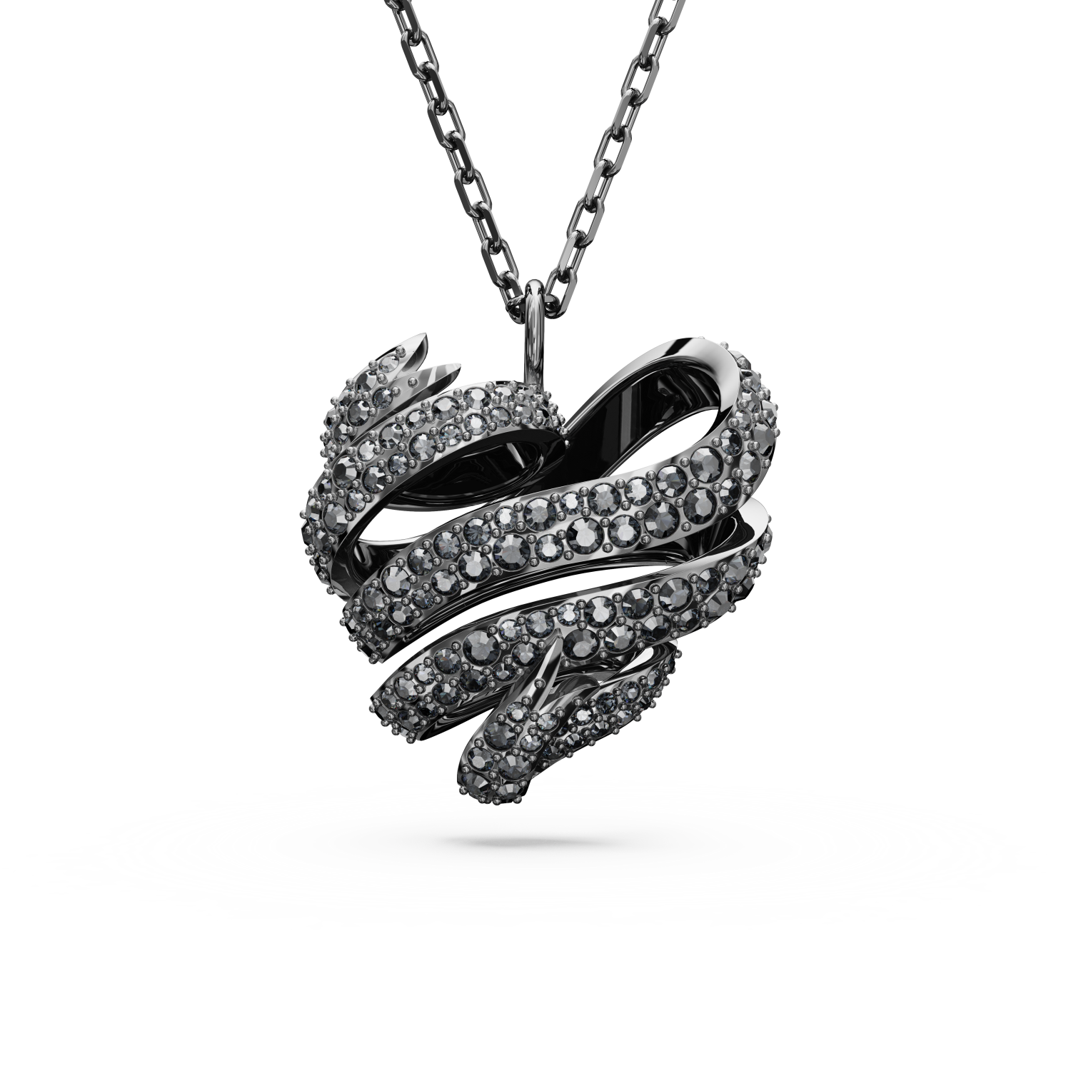 Swarovski - Pendente Volta, Cuore, Piccolo, Nero, Placcato rutenio Ref. 5662491 - SWAROVSKI