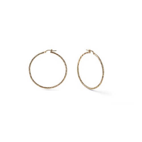 UNOAERRE - Orecchini a cerchio diamantati maxi in Bronzo Ref. 2733 - UNOAERRE