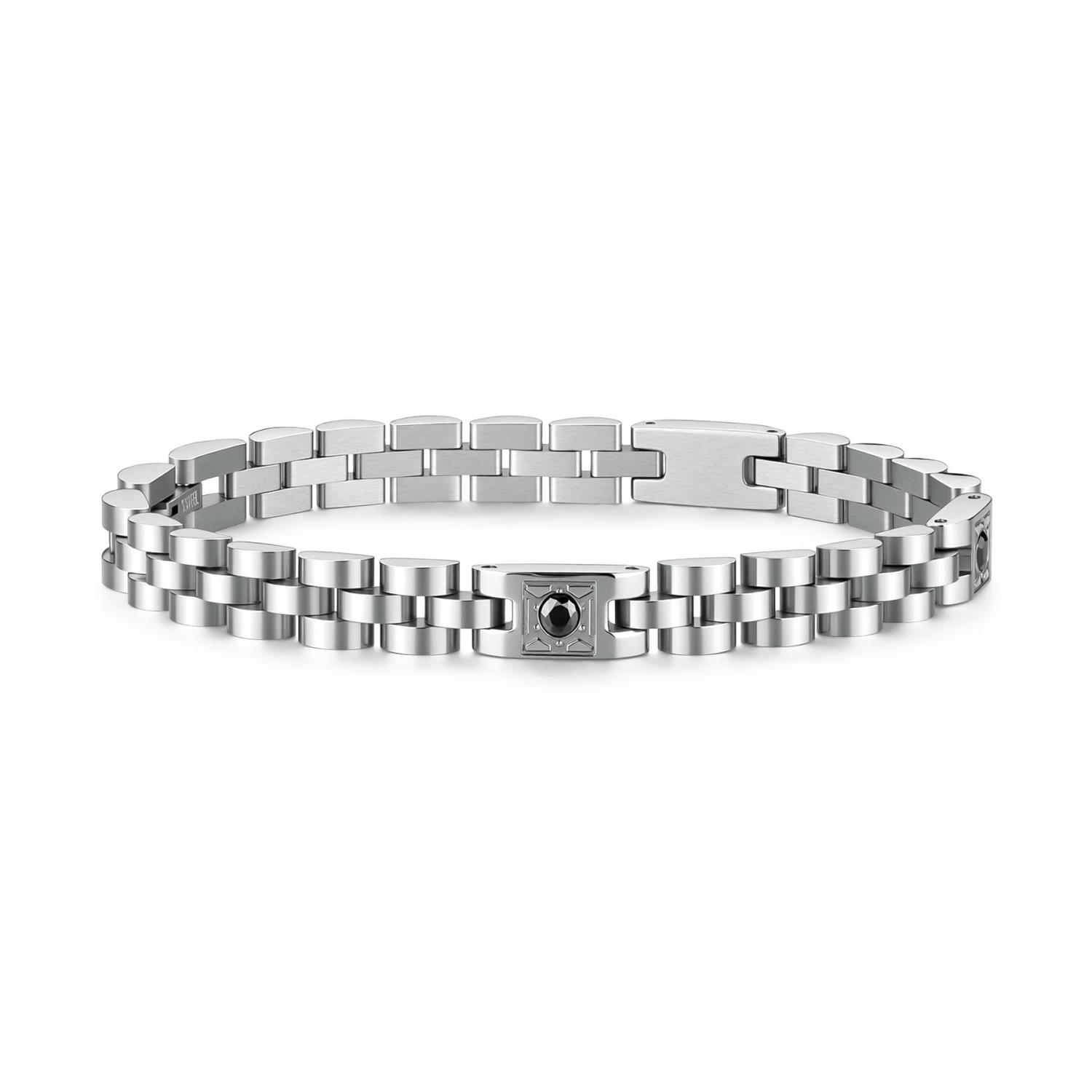 Brosway - Bracciale RIPTIDE in acciaio 316L, con zirconi neri Ref. BTD066 - BROSWAY