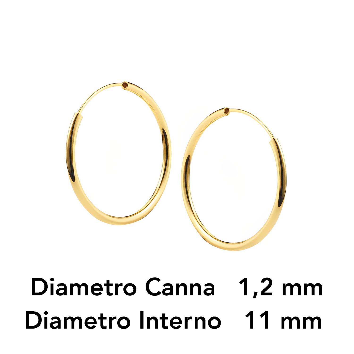 Orecchini Cerchio in Oro Giallo Ref. 771242 - FACCO