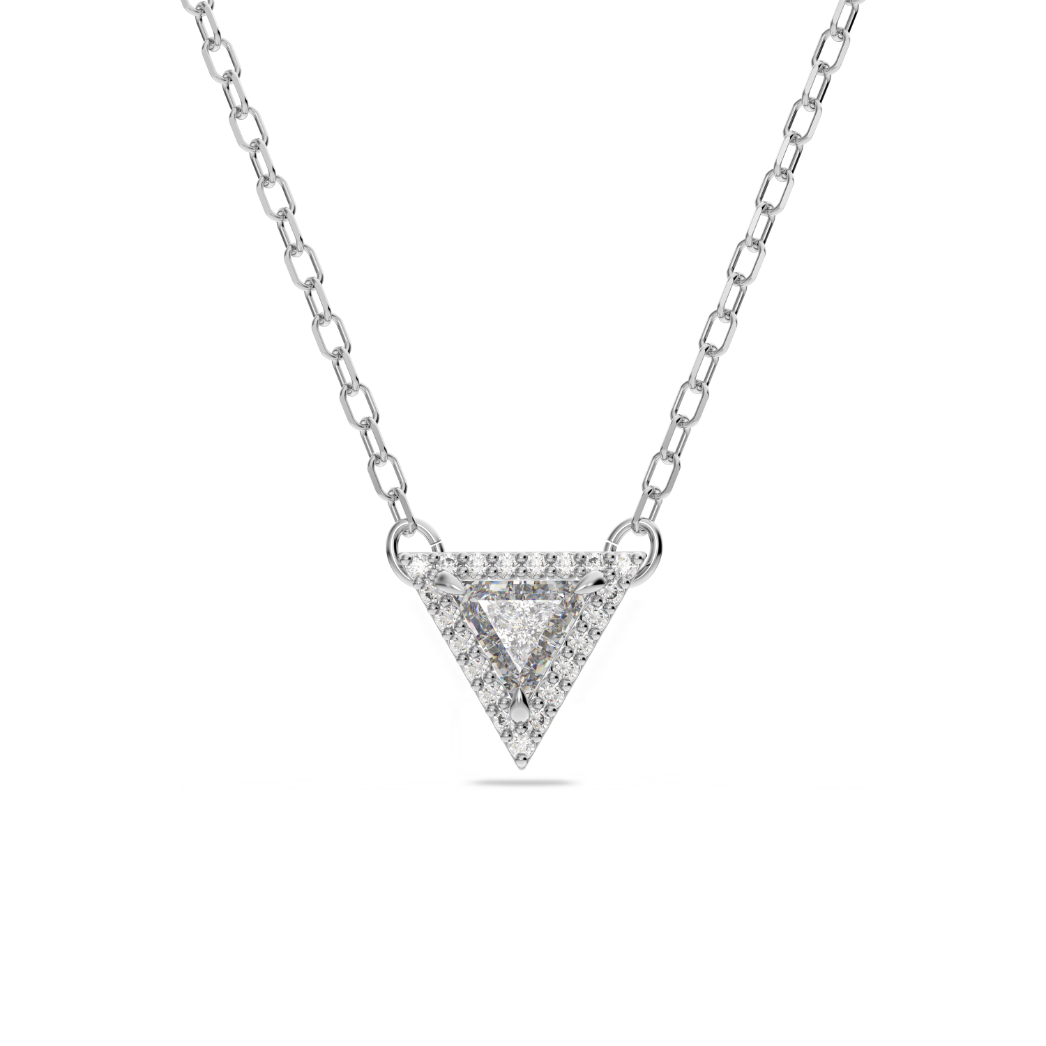 Swarovski - Collana Ortyx, Taglio triangolo, Bianca, Placcato rodio Ref. 5642983 - SWAROVSKI