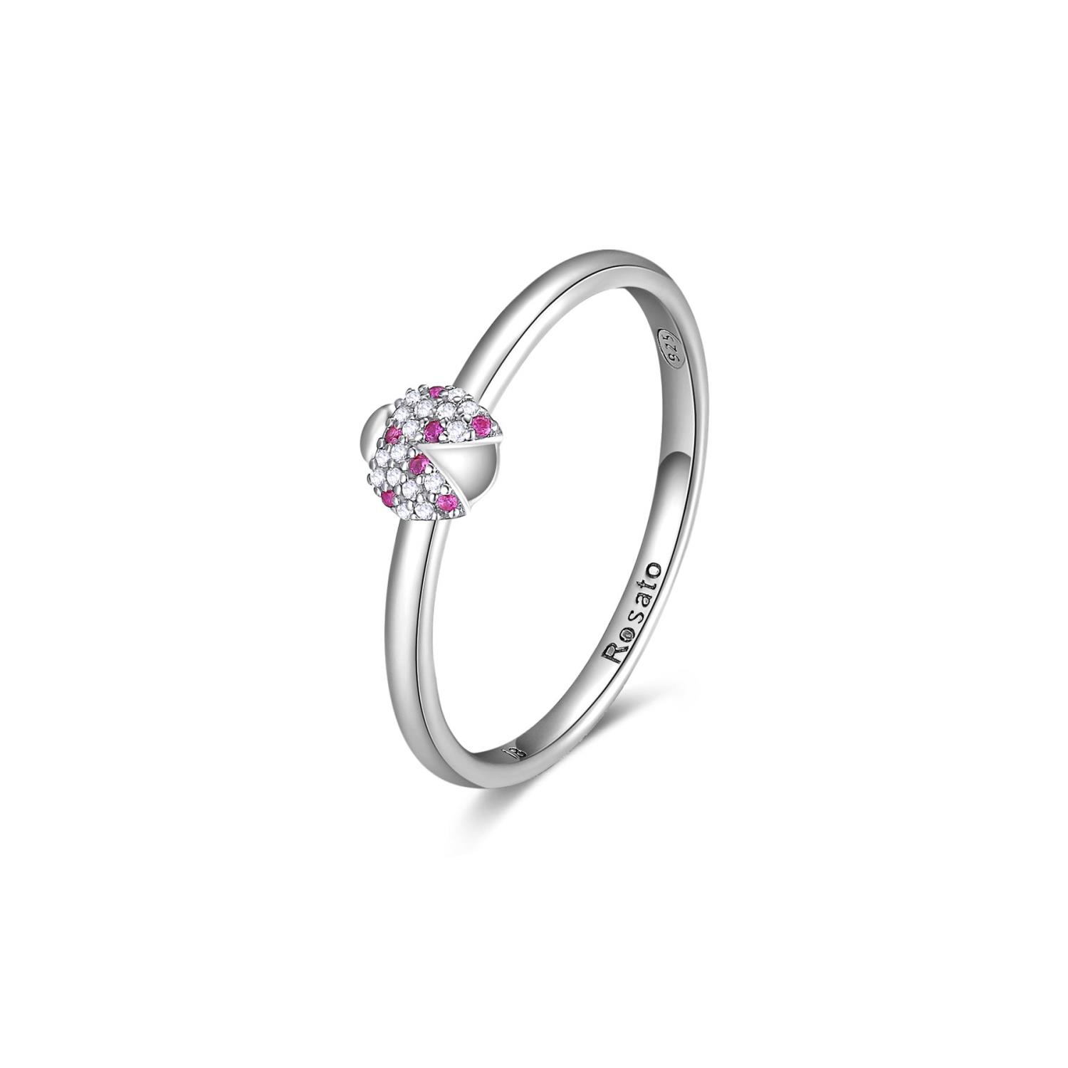 Rosato - Anello 8 ALLEGRA, argento 925/1000 rodiato con coc Ref. RZA019X - ROSATO