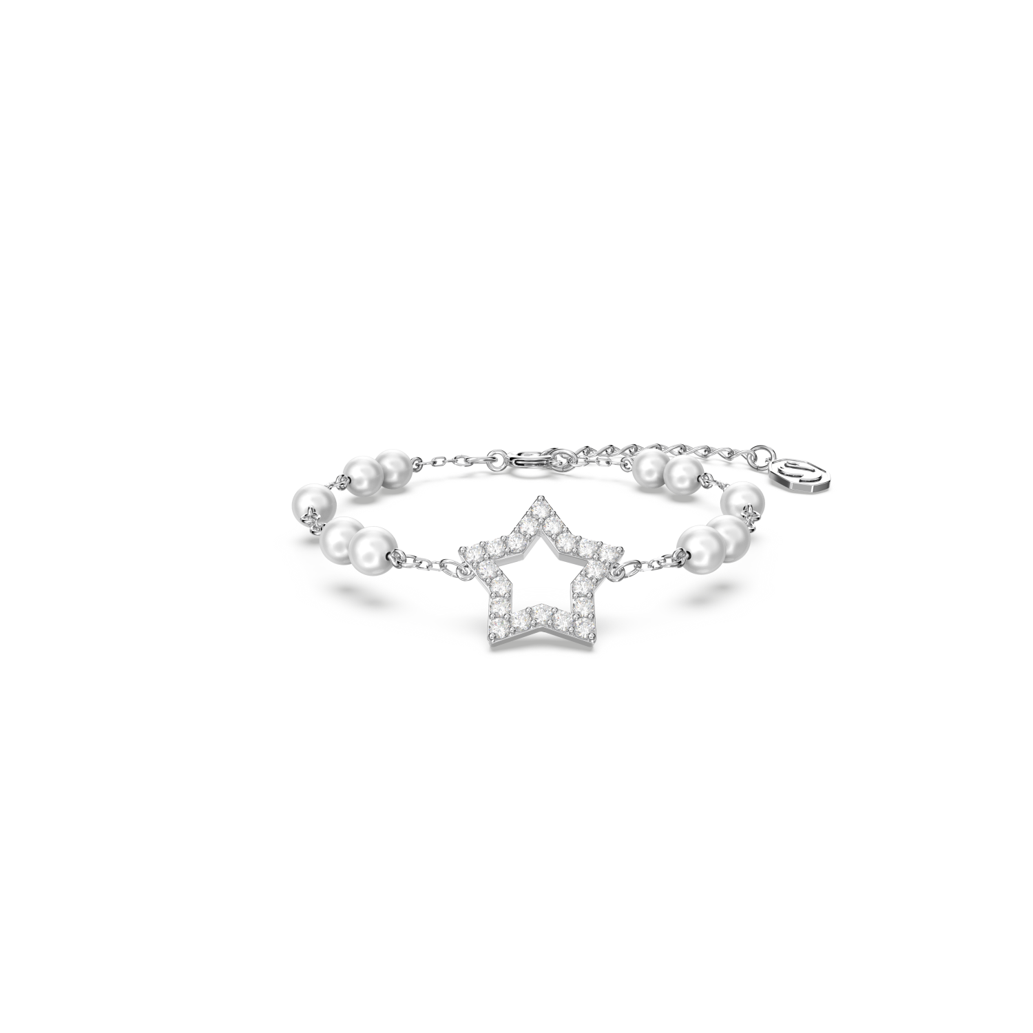 Swarovski - Braccialetto Stella, Pav&eacute;, Stella, Bianco, Placcato rodio Ref. 5645385 - SWAROVSKI