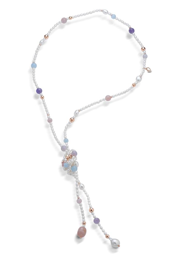 Le Lune Gioielli - Collana in Perle con Berillo ed Ematite  Ref. LGNK213 - LE LUNE