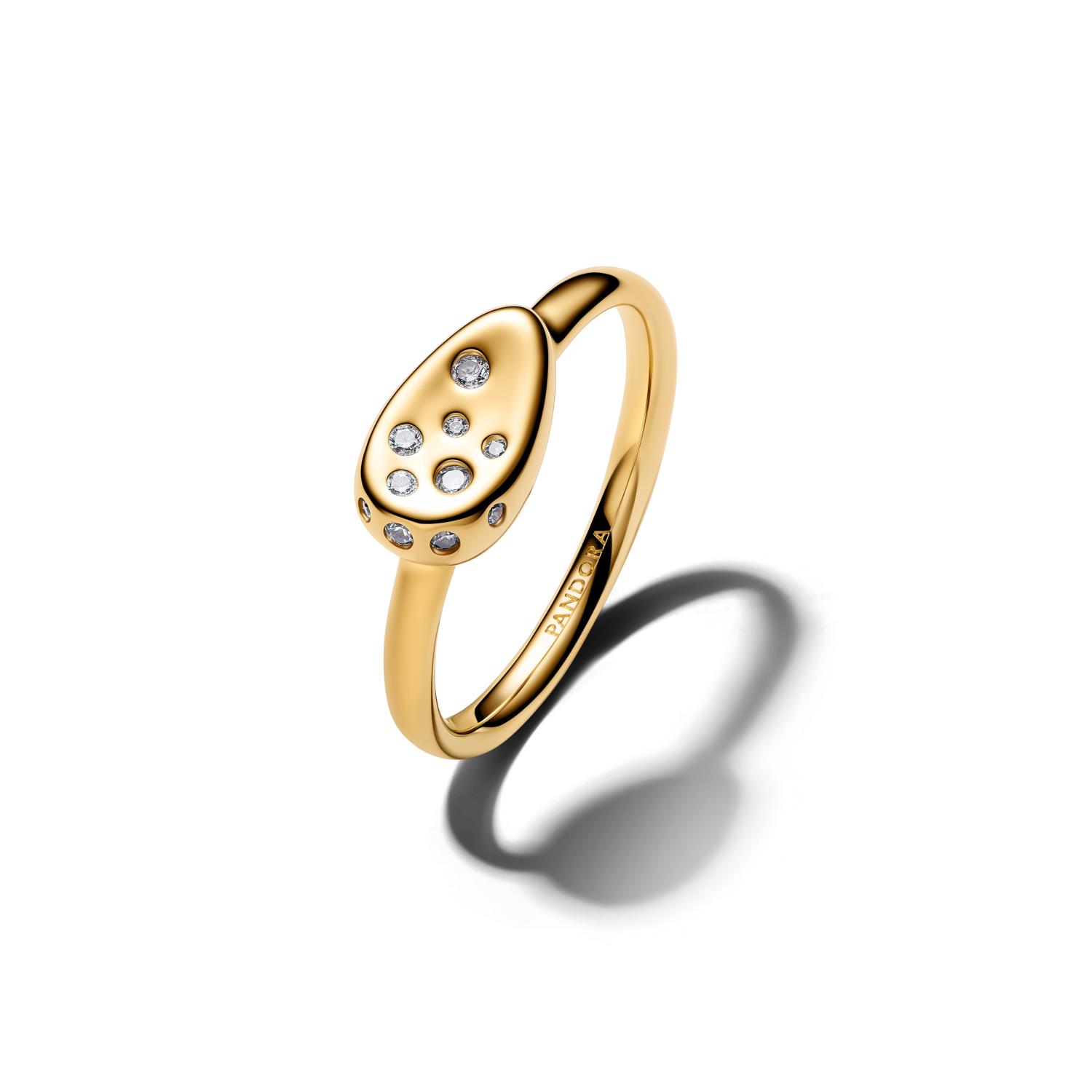 Pandora - Anello Sigillo Piccolo con Pietre Luminose Ref. 164672C01-52 - PANDORA
