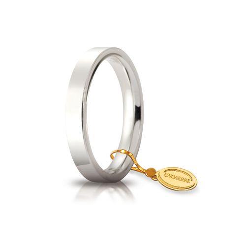 Fede Unoaerre - Fede Cerchio di Luce mm 3,5 Oro Bianco Mis. 15 Ref. 35AFC2-04-15 - UNOAERRE