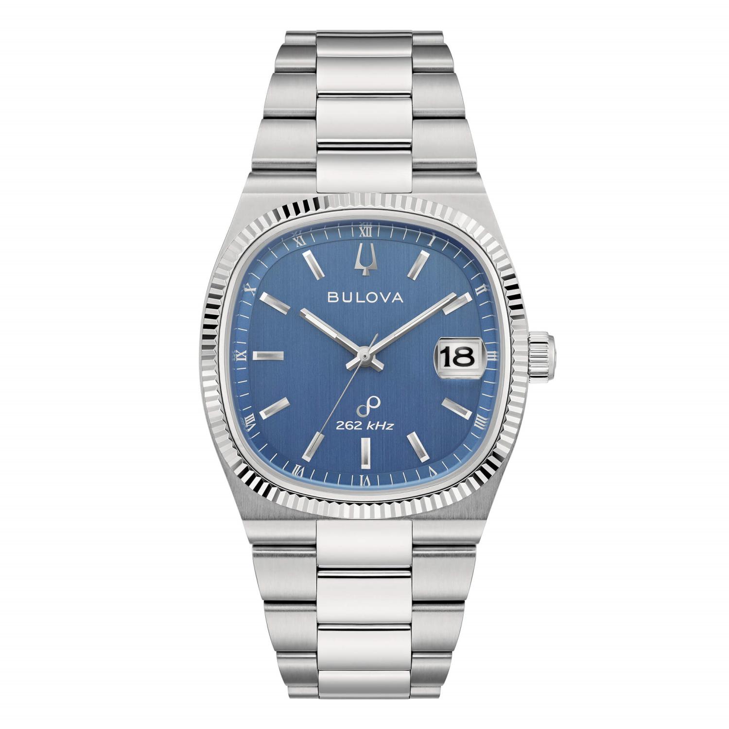 Bulova Orologio Uomo 96A245 Al Quarzo Con Cinturino In Pelle, Cassa In Acciaio E Vetro Zaffiro