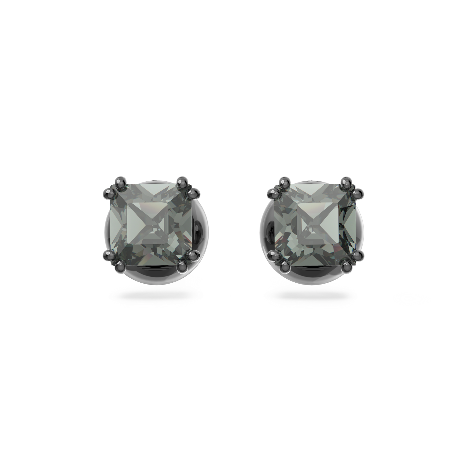 Swarovski - Orecchini a lobo Millenia, Taglio squadrato, Neri, Placcato rutenio Ref. 5642511 - SWAROVSKI