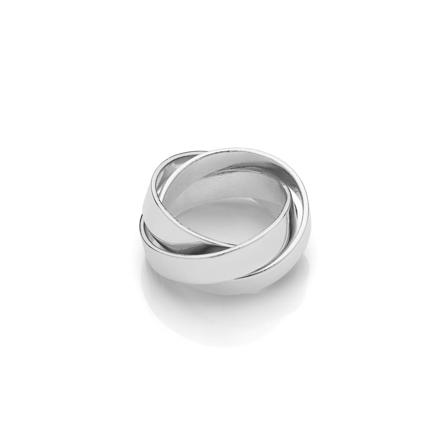 ANELLO A TRE FILI IN BRONZO LUCIDO. MIS 15 E 18. CM 18 - BIANCO - UNOAERRE