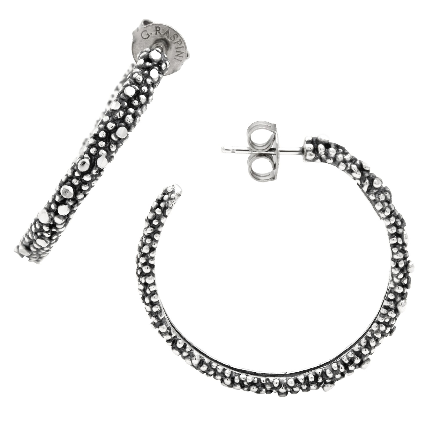 Giovanni Raspini -  Orecchini cerchio Petit Perlage Ref. 12440 - GIOVANNI RASPINI