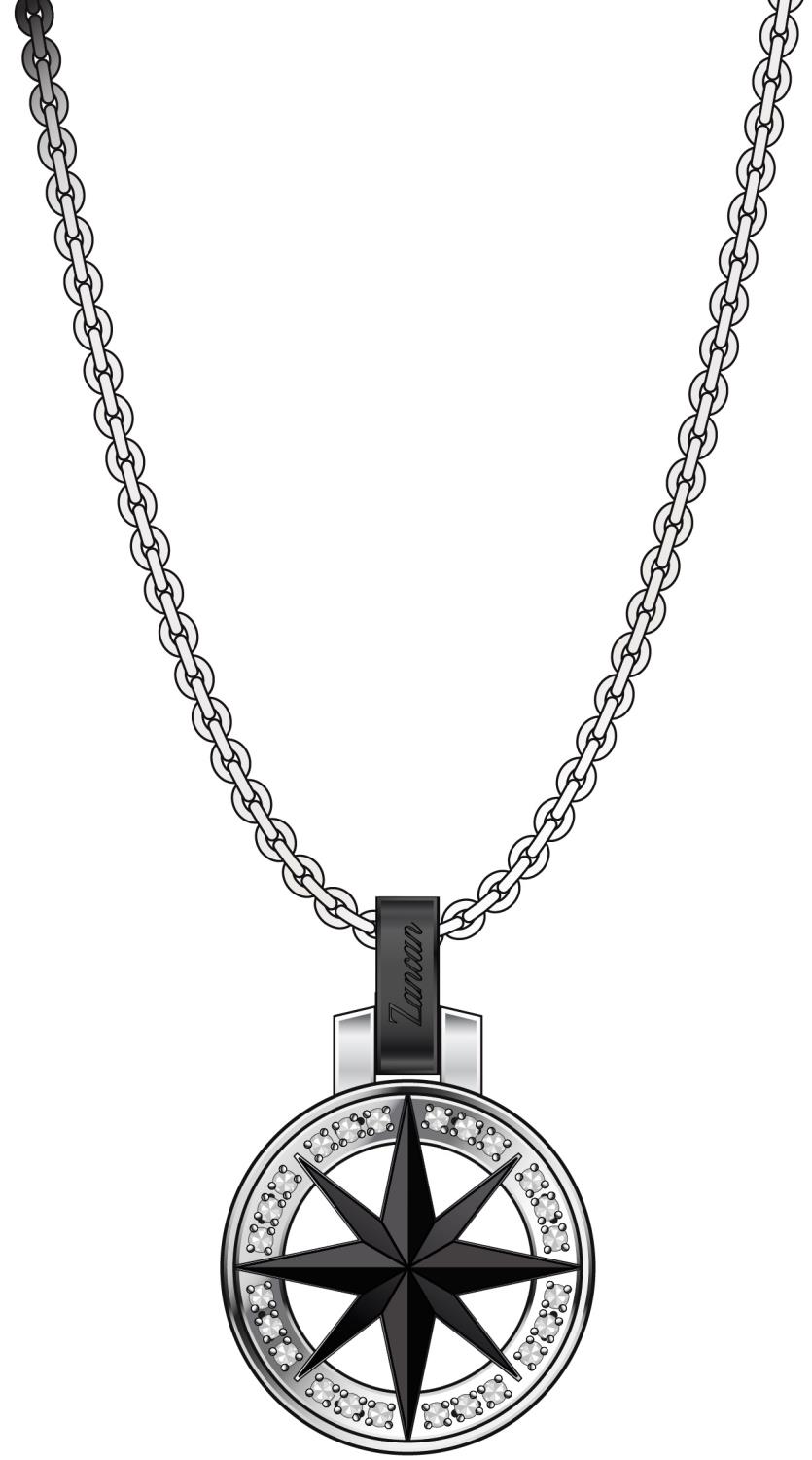 Collana Zancan da uomo in Acciaio Ref. EHC156 - ZANCAN