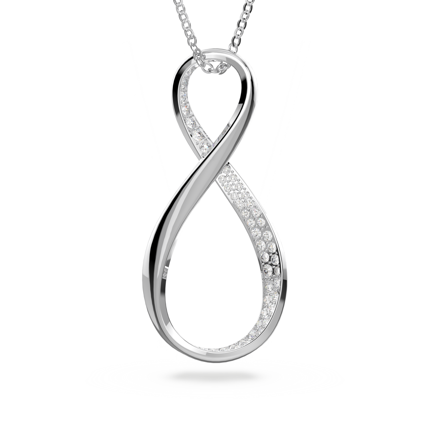 Swarovski - Pendente Exist, Infinito, Bianco, Placcato rodio Ref. 5636493 - SWAROVSKI