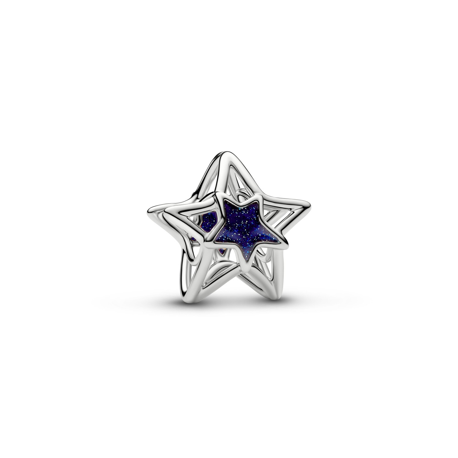 Charm Pandora Openwork Stella con finitura in platino – 735034C01 - PANDORA