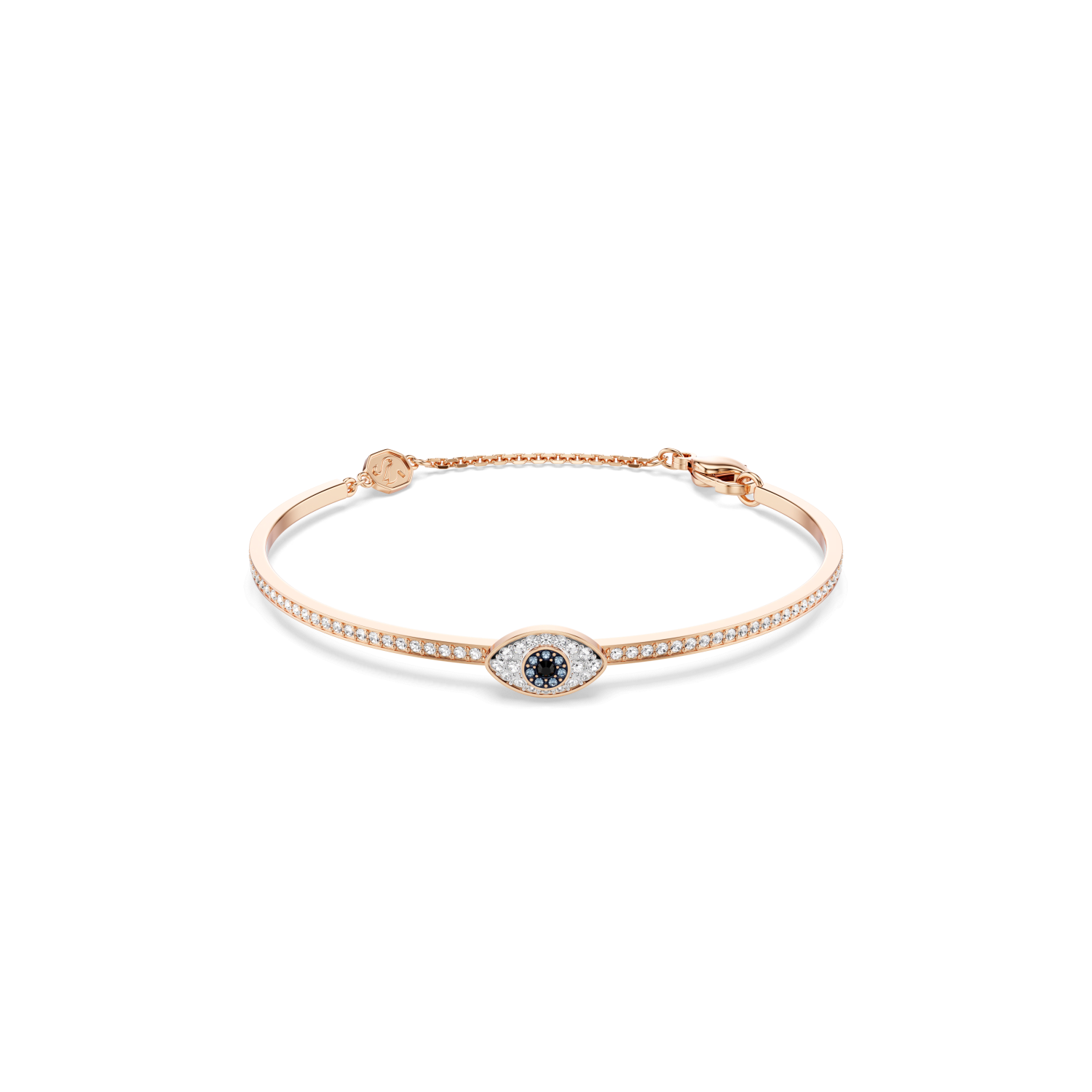 Swarovski - Bracciale rigido Symbolica, Occhio, Multicolore, Placcato color oro rosa Ref. 5736985 - SWAROVSKI