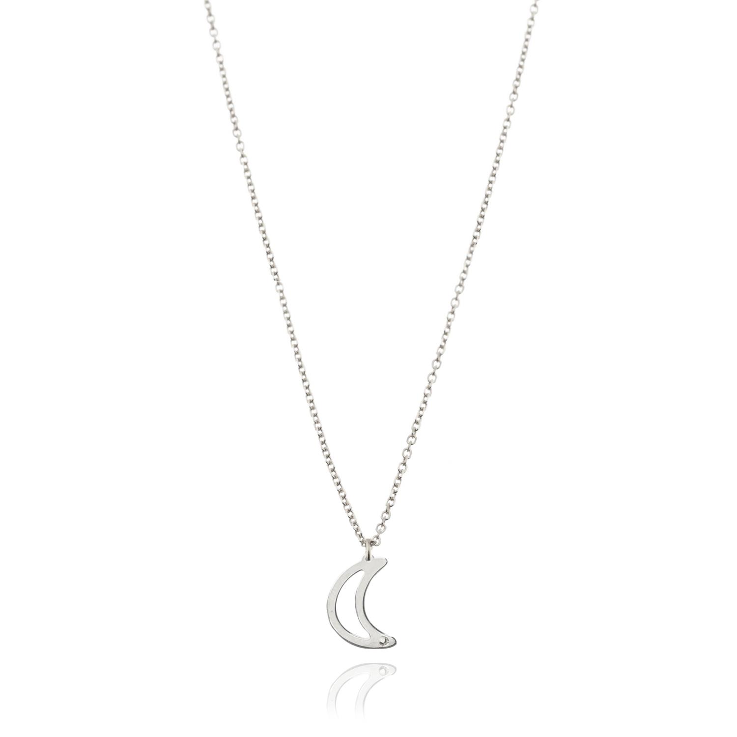 Collana in Oro Bianco Simbolo Luna Ref. 769681 - FACCO