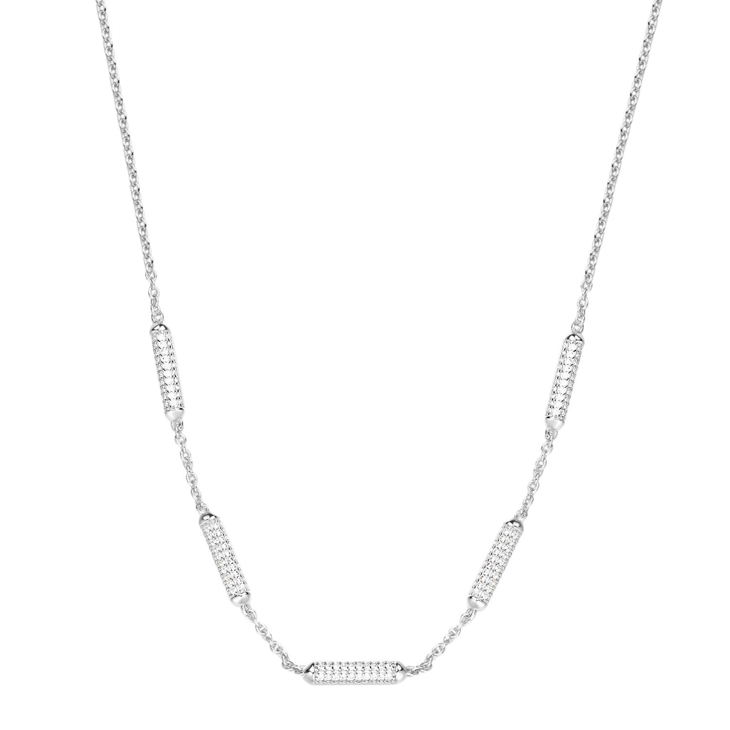 Rosato - Collana BIANCA argento 925/1000 rodio, cubic zirconia white Ref. RZBI58 - ROSATO