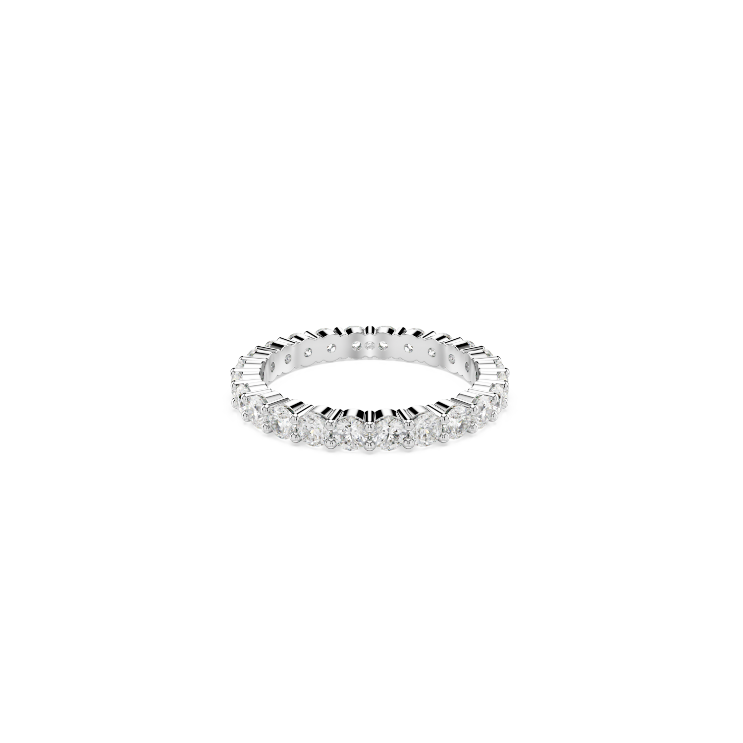 Swarovski - Anello Matrix Vittore, Taglio Round, Bianco, Placcato color argento Ref. 5705605 - SWAROVSKI