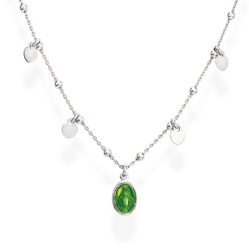 Collana Amen - Miracolosa in smalto verde Ref. CLMSHBV - AMEN