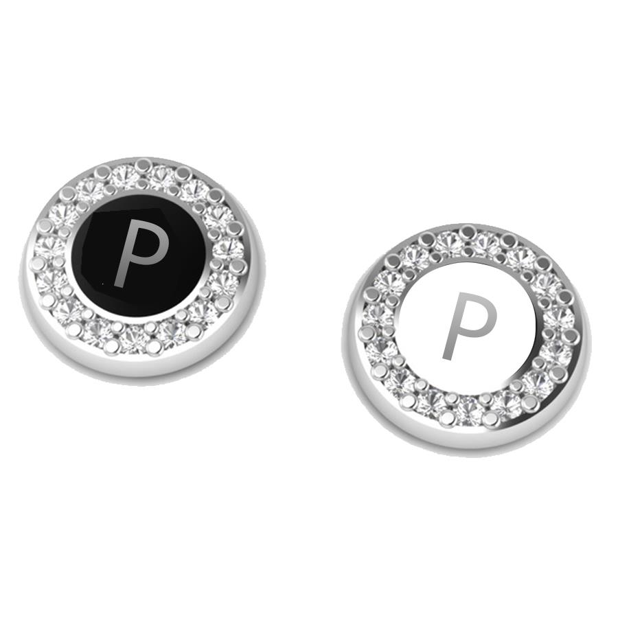 Orecchini Dvccio - Lettera P collezione Black Swan Ref. ZXODAB/W-P - DUCCIO