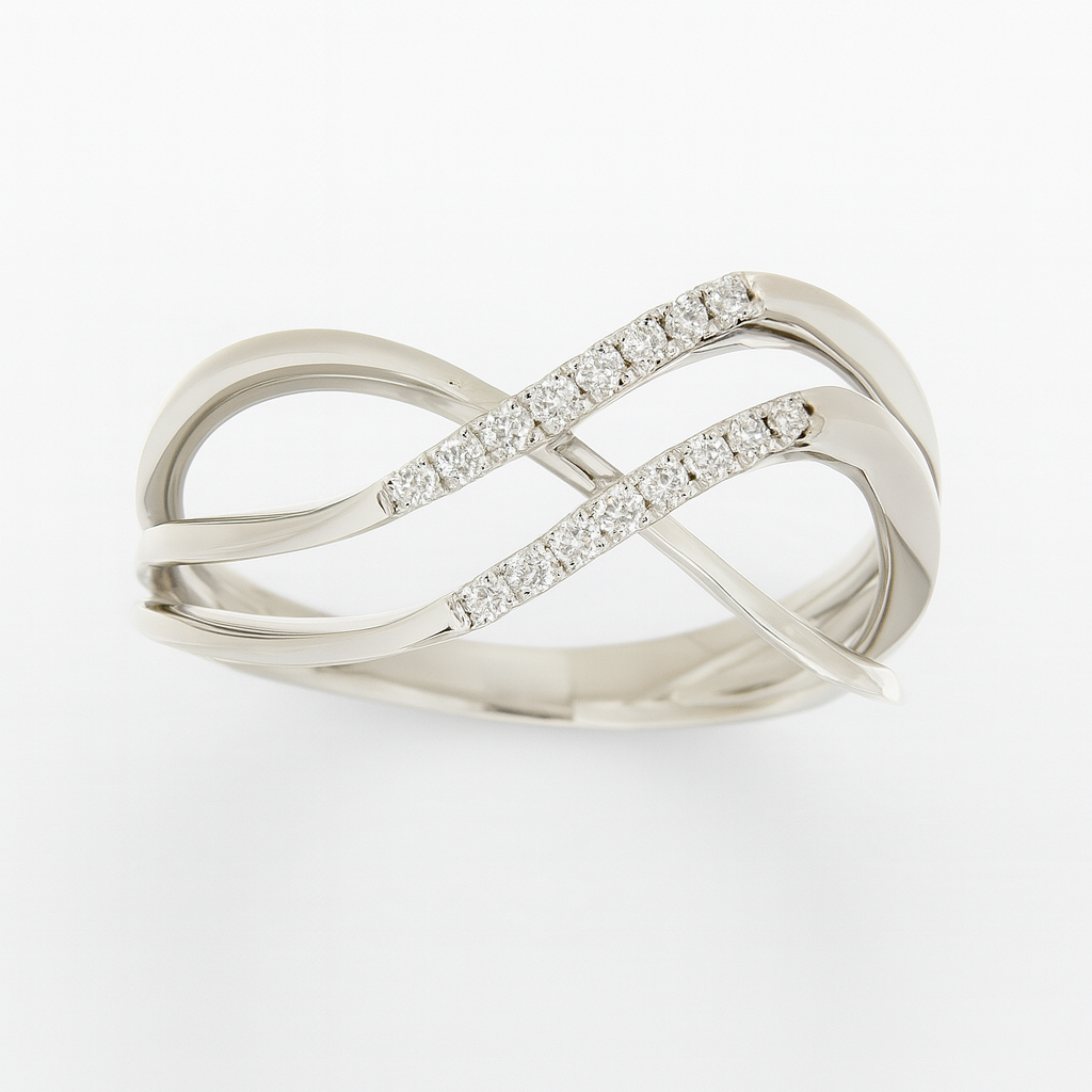 Anello Giorgio Visconti in Oro Bianco e Diamanti ABX16763 - GIORGIO VISCONTI