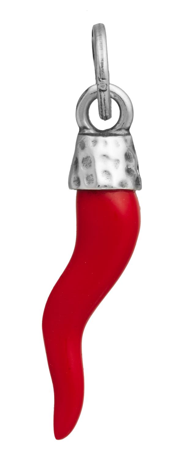 Giovanni Raspini - Charm Corno Rosso Martellato Ref. 12039 - GIOVANNI RASPINI