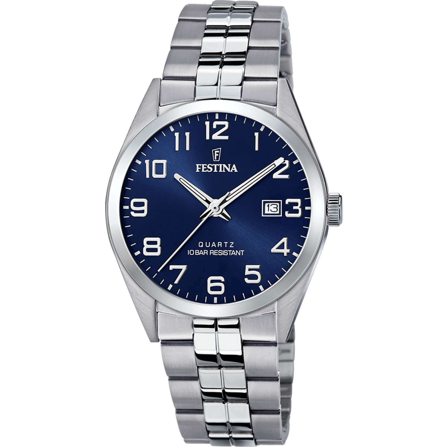 Festina Orologio Uomo F16476/1 – Classico In Acciaio 316L, Quadrante Bianco, Pelle Nera