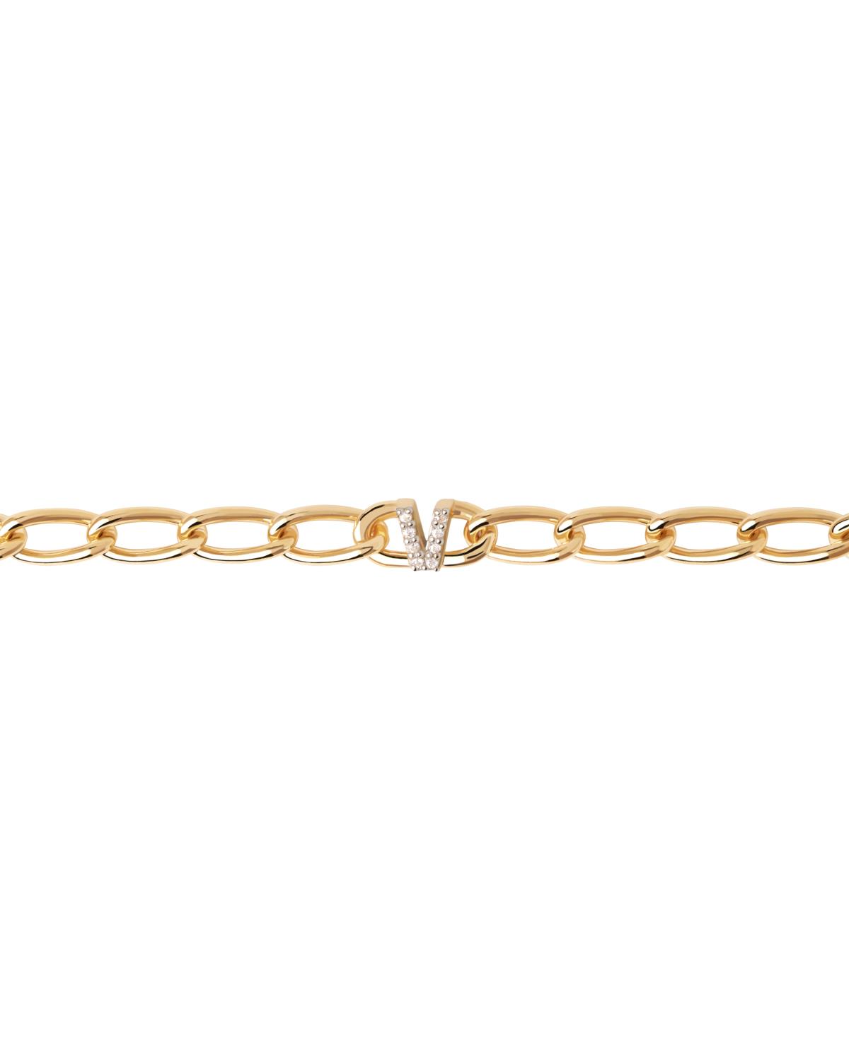 Bracciale PDPaola Mini Letter V Ref. PU01-559-U - PDP