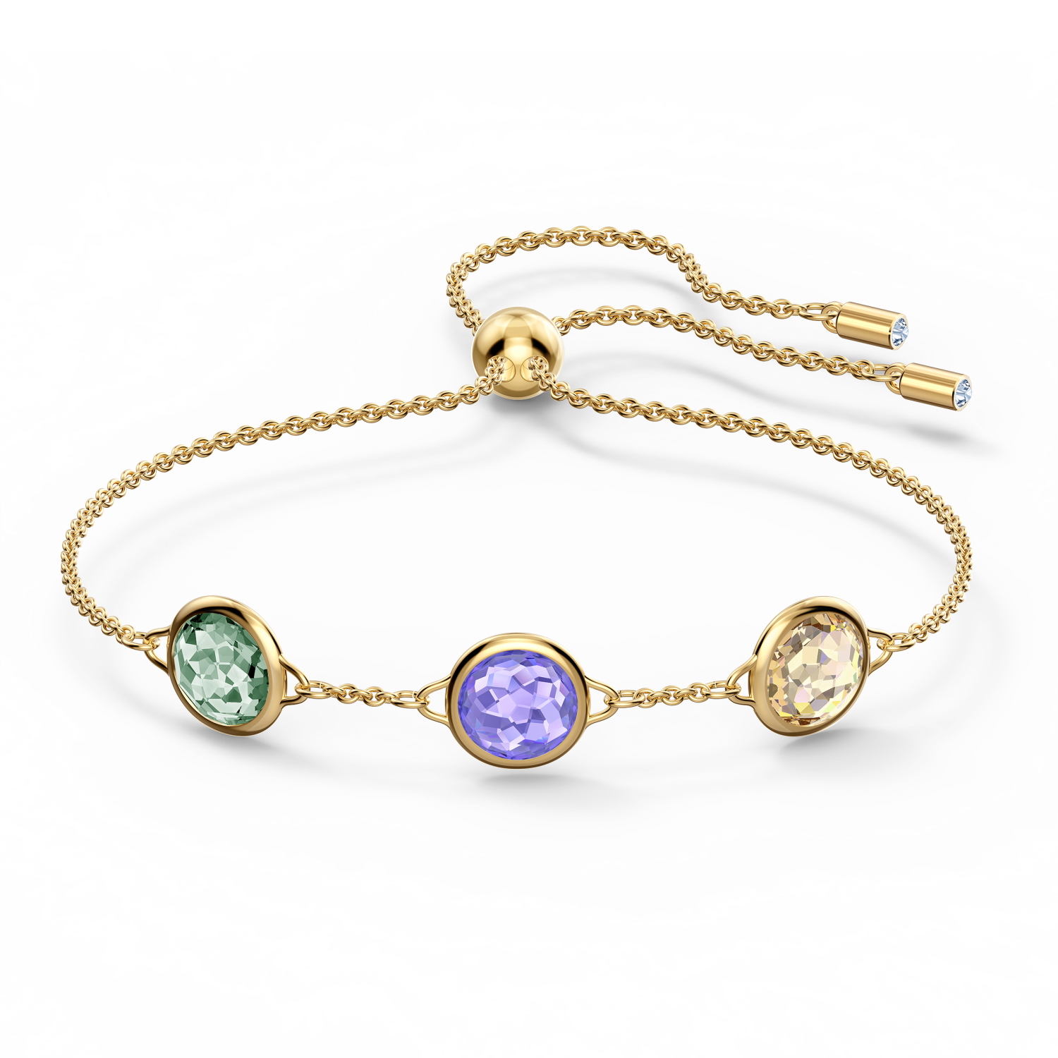 Swarovski - Braccialetto Tahlia, Rotondo, Multicolore, Placcato color oro Ref. 5565550 - SWAROVSKI