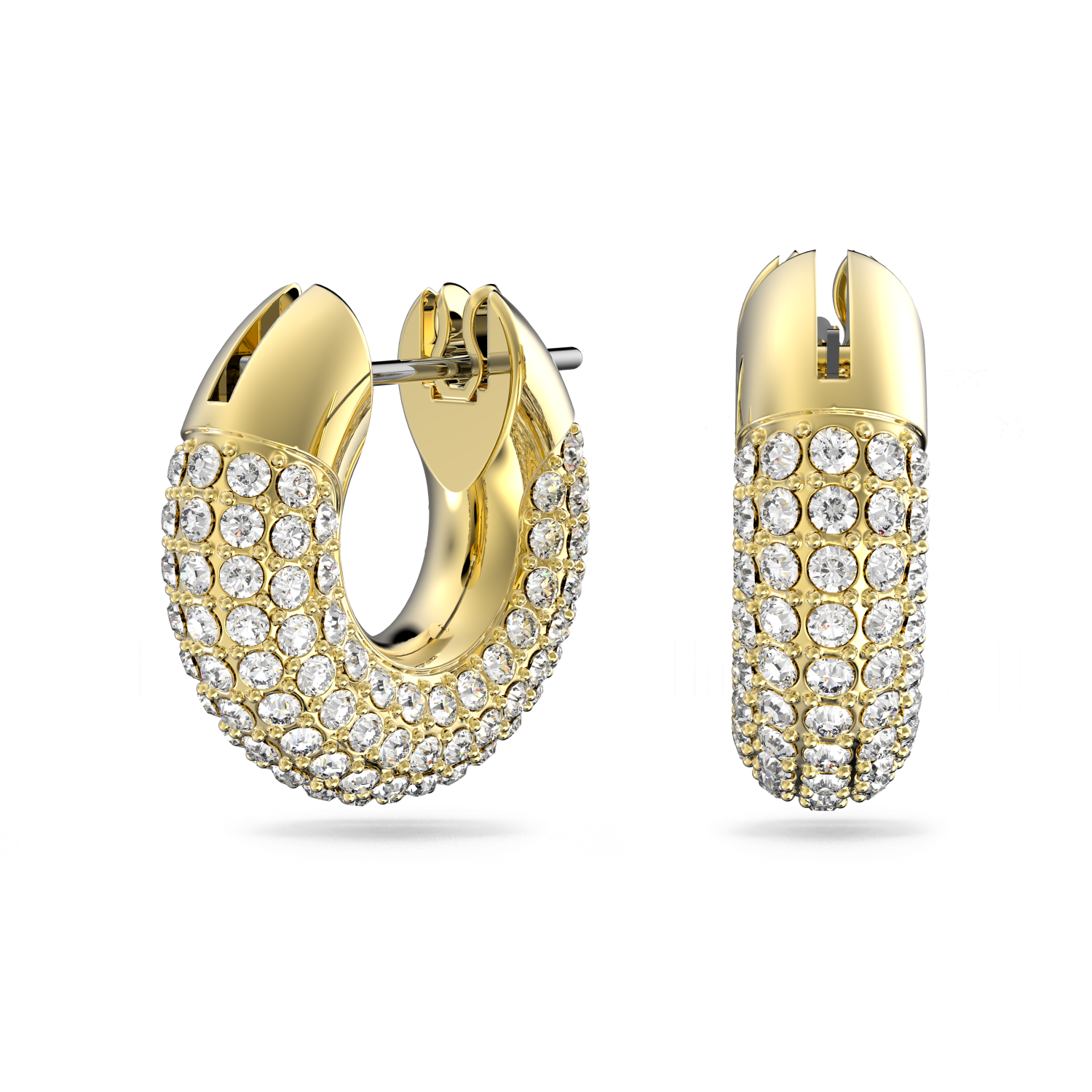 CLEVER SCHMUCK Orecchini A Moto In Argento 925 Placcato Oro - 8,5x6 Mm, Confezione Regalo