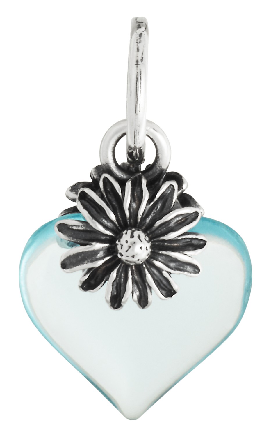 Giovanni Raspini - Charm Cuore Margherita azzurro Ref. 12474 - GIOVANNI RASPINI