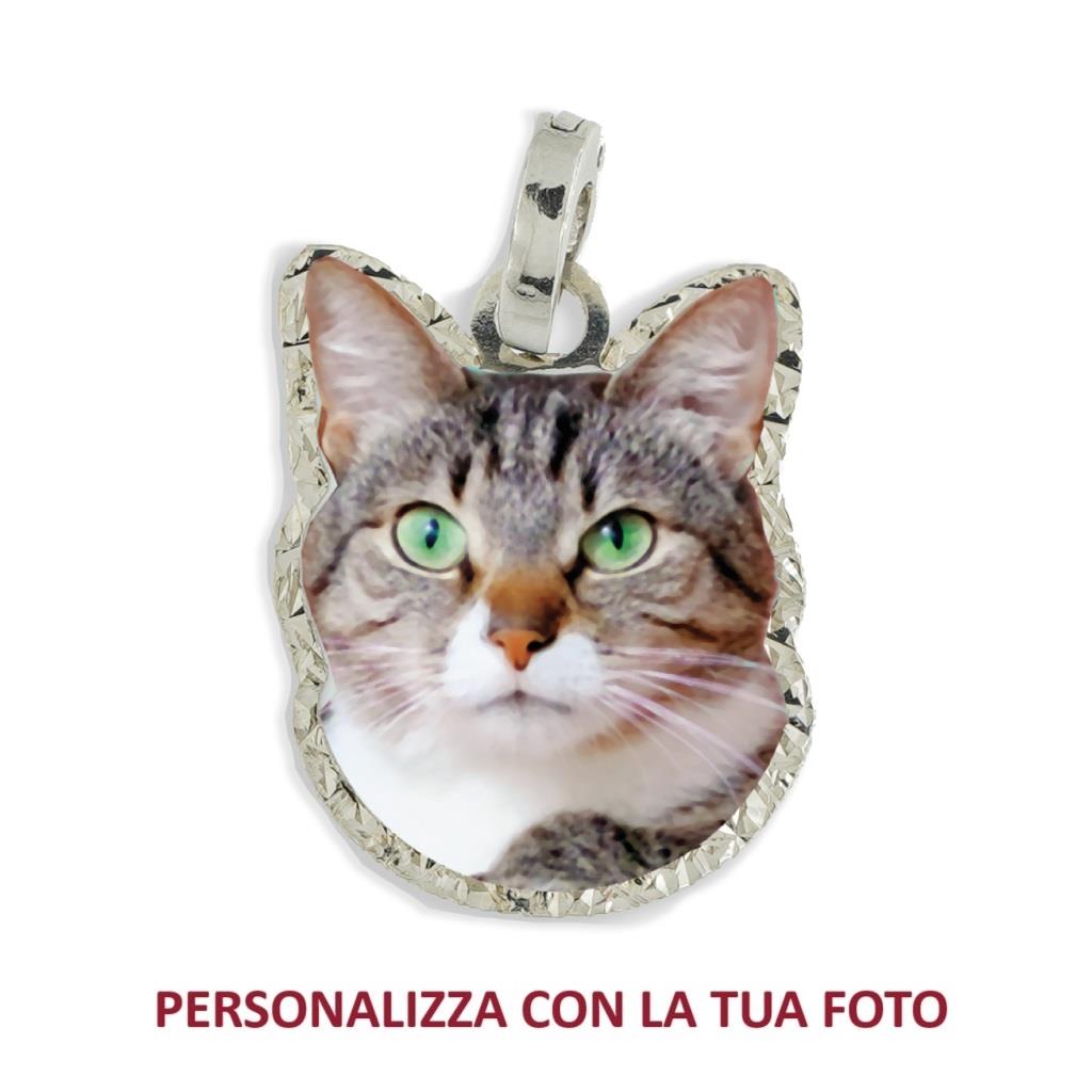 Charm Gatto Personalizzato MY BEST PET effetto diamantato bianco  - MY BEST PET