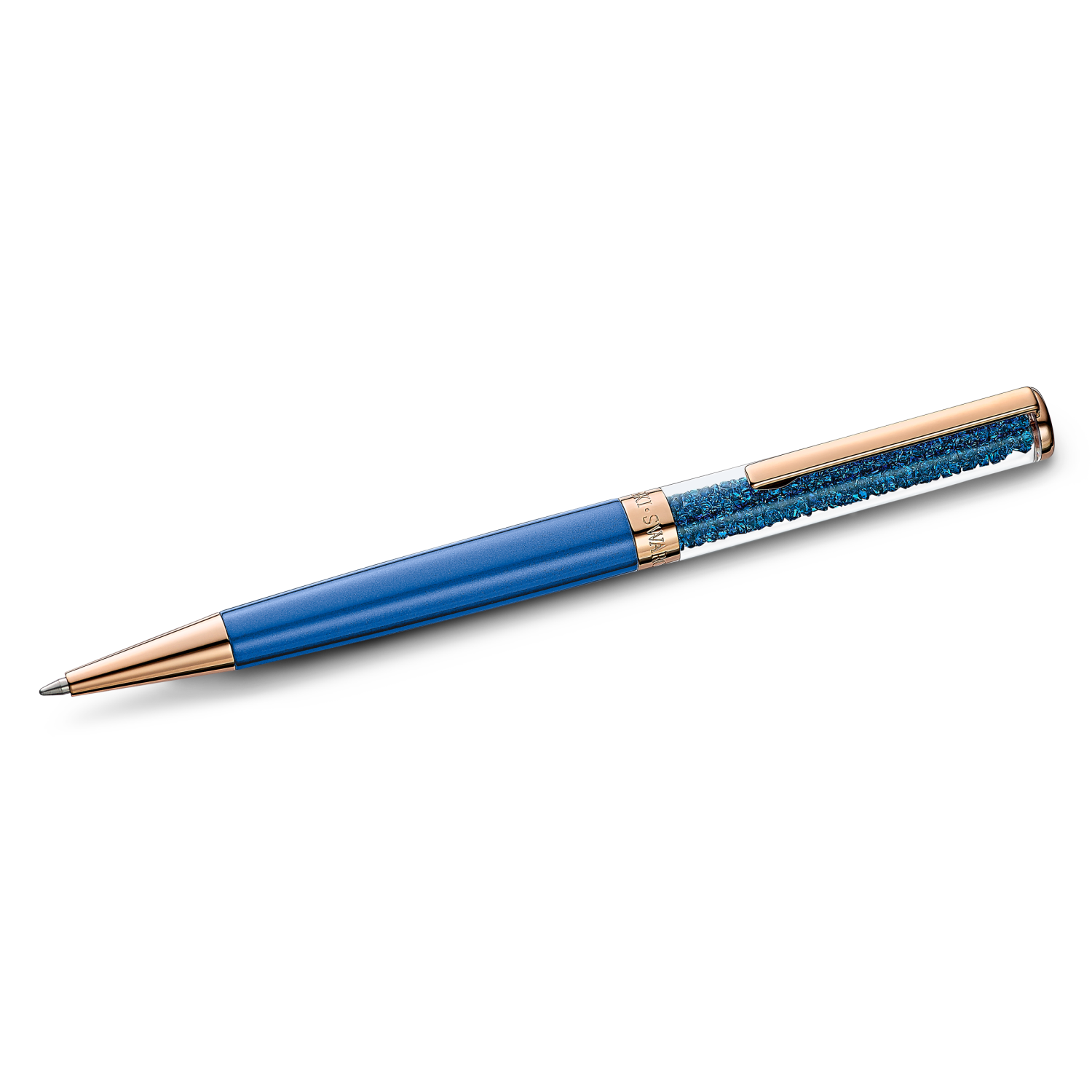 Swarovski - Penna a sfera Crystalline, azzurro, Placcato oro Rosa Ref. 5479547 - SWAROVSKI