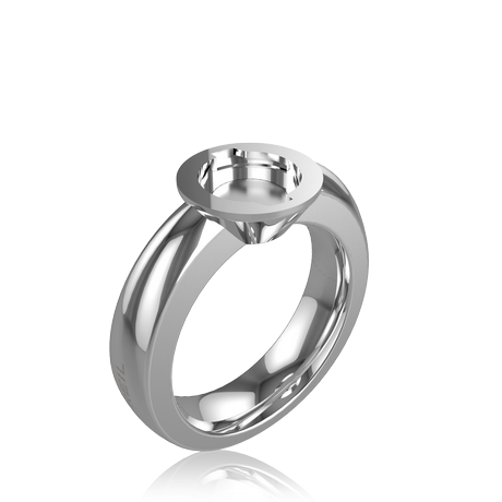 ANELLO BREIL - BASE STONES ACCIAIO BILUX Misura 16 Ref. TJ2053 - BREIL