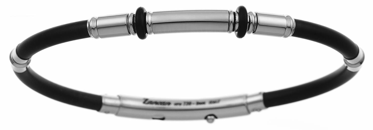 Bracciale Zancan da uomo in Argento e Caucci&ugrave; Ref. ESB023B-N - ZANCAN