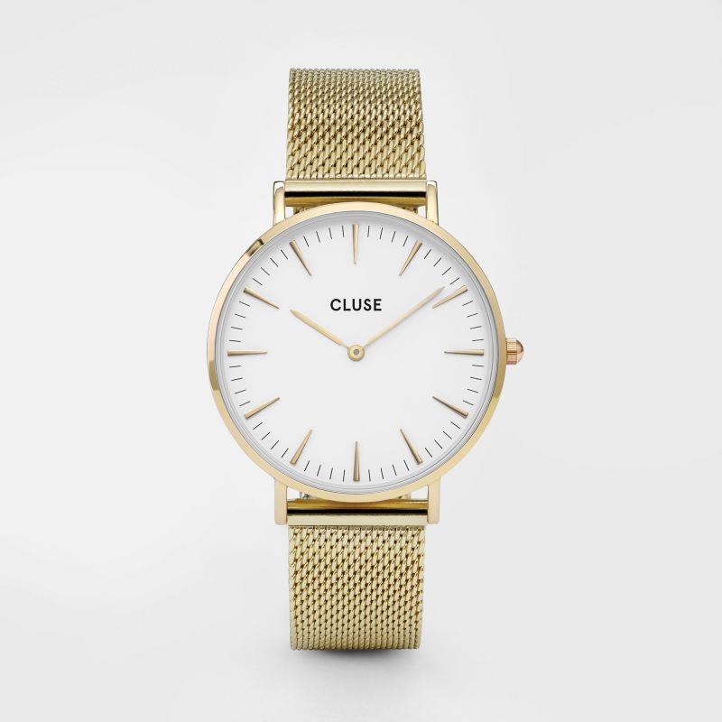 OROLOGIO CLUSE - La Boh&egrave;me Mesh Gold/White Ref. CLUCL18109 - CLUSE