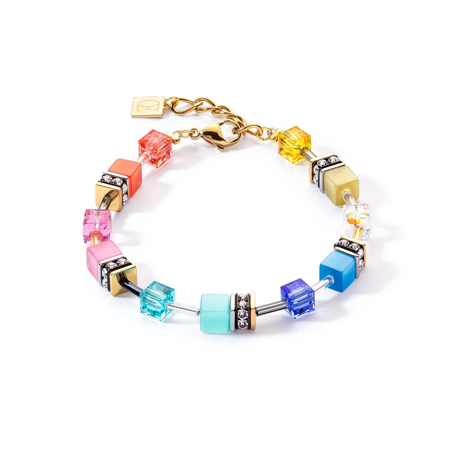 Coeur De Lion - Bracciale GeoCUBE&reg; Iconic Classic Multicolor oro Ref. 2838/30-1521 - CDL