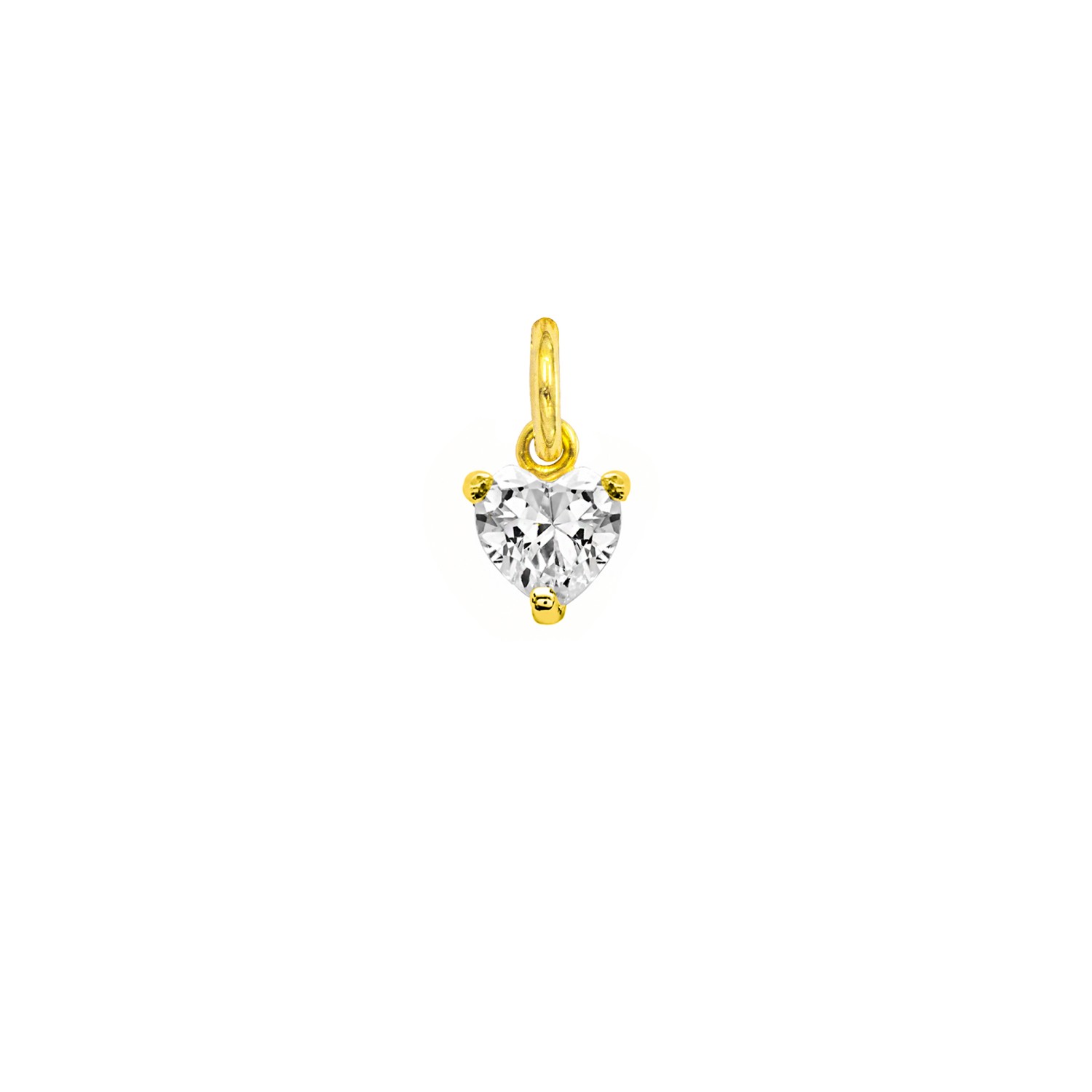 Charm Cuore in Oro 9 Kt e Zirconi  Ref. A0101G9 - FACCO
