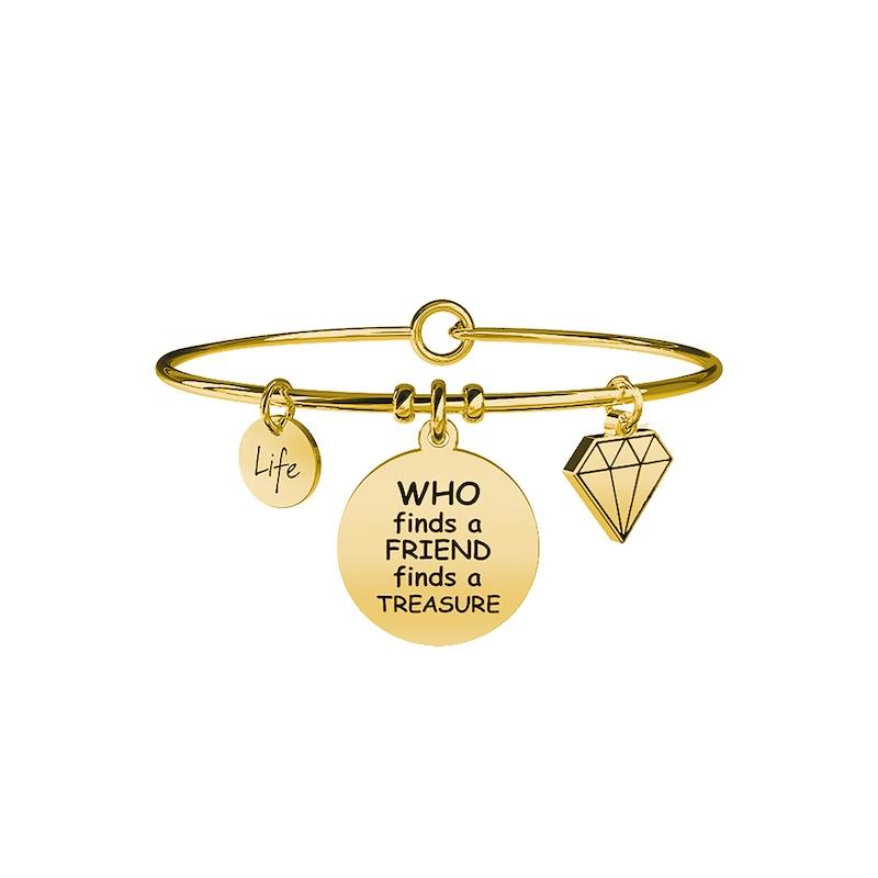 Gioielli Kidult - Bracciale in acciaio 316L e Pvd Gold Ref. 731669 - KIDULT