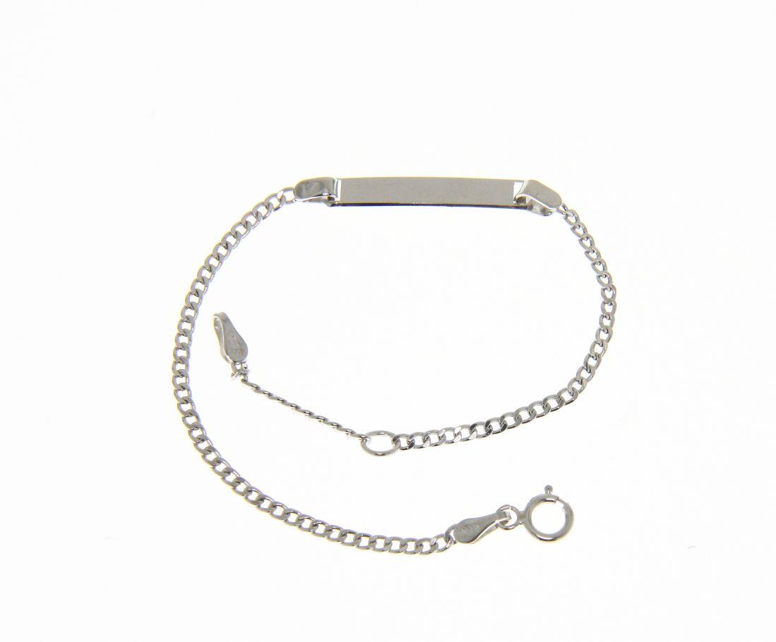Bracciale da bambino in Oro Bianco con Targhetta per incisione Ref.VGD050BBT1 - BARTOCCINI G