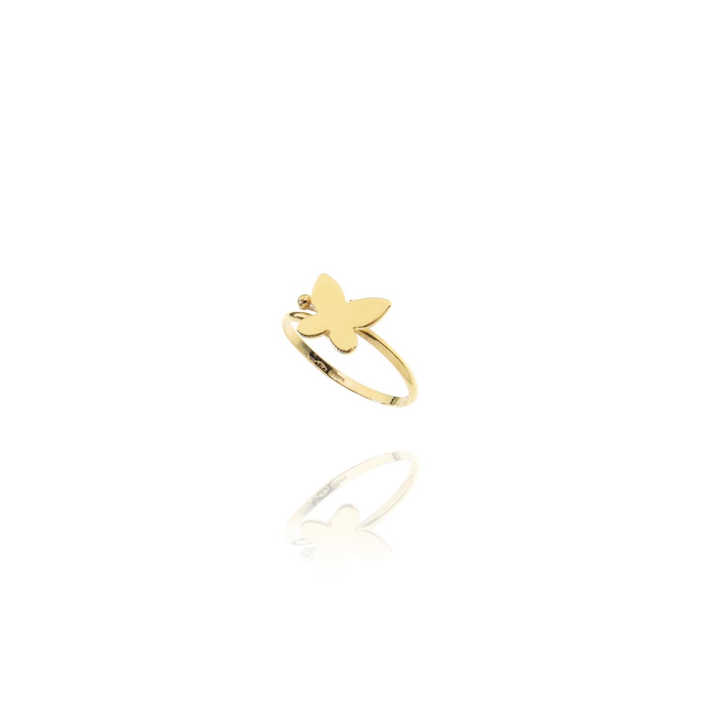 Anello in Oro Giallo Simbolo Farfalla Ref. 766325 - FACCO