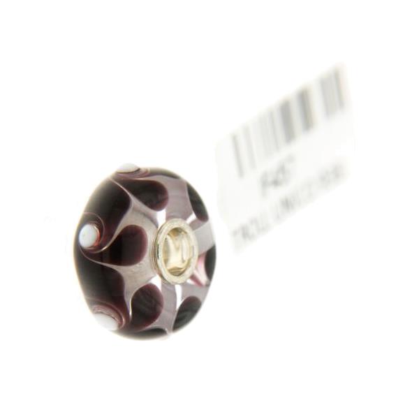 Trollbeads Unico in Vetro - OOAK Original Trollbeads Vortici marroni Rif. UNICO 93B - TROLLBEADS