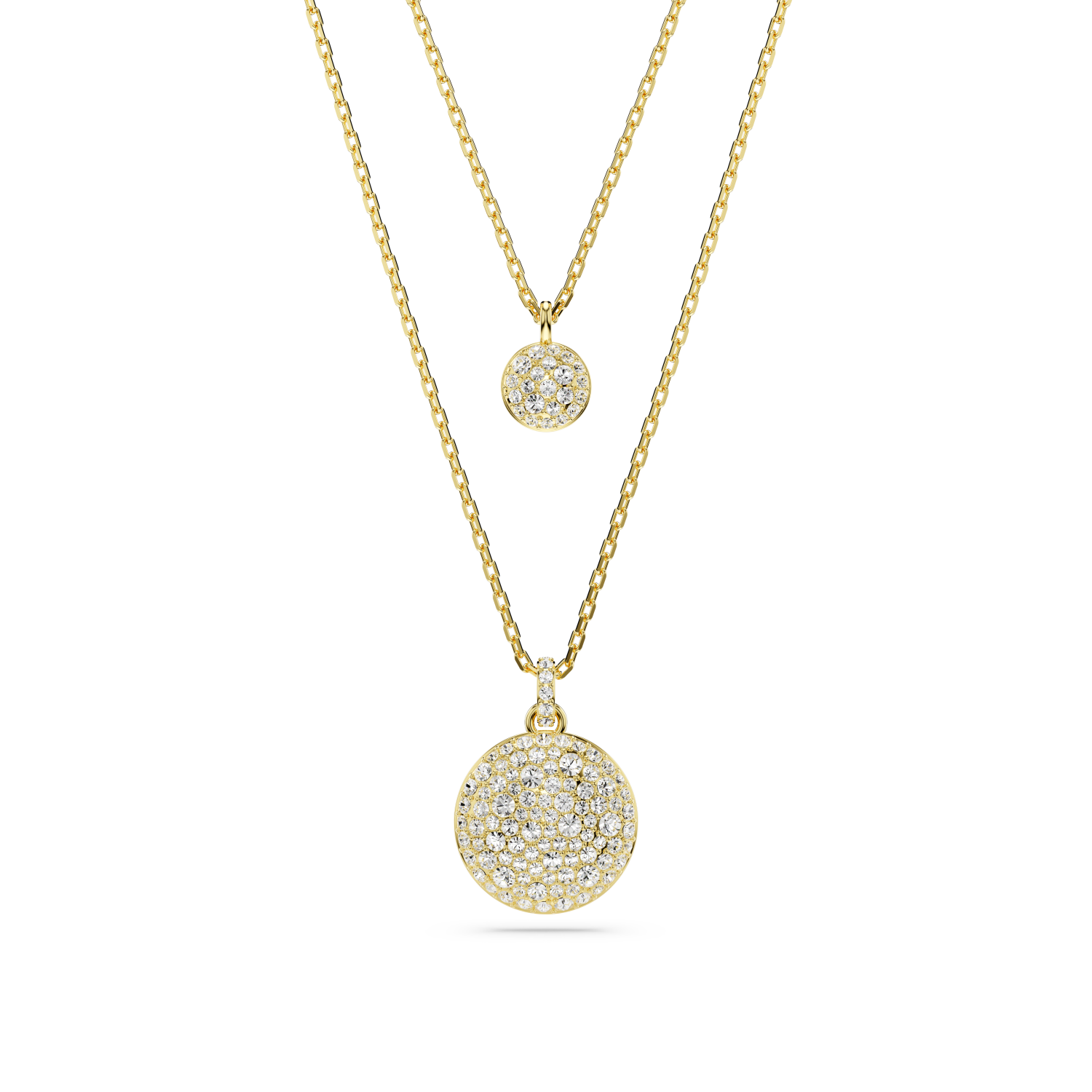 Swarovski - Pendente stratificato Meteora, Bianco, Placcato color oro Ref. 5683442 - SWAROVSKI