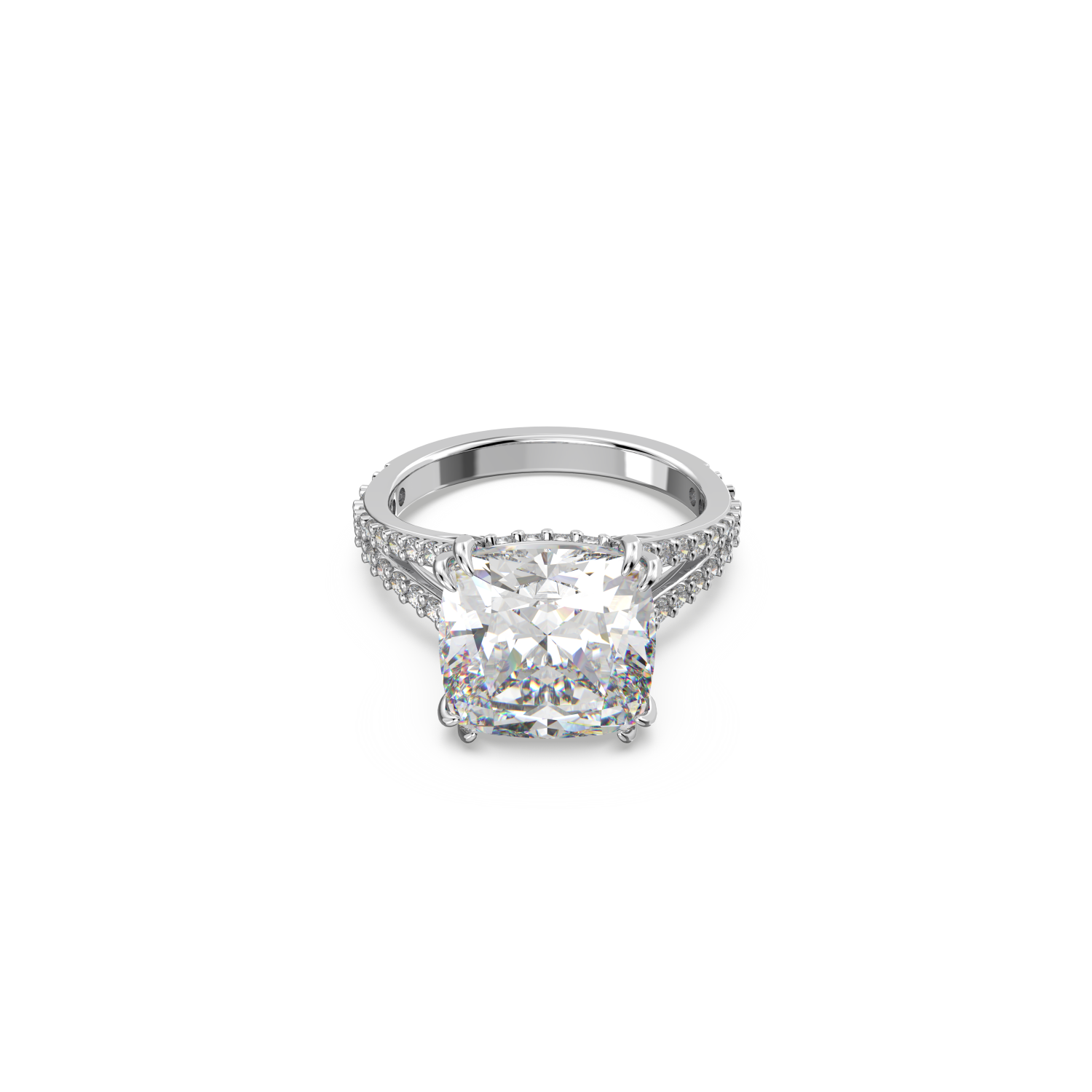 Swarovski - Anello cocktail Constella, Taglio quadrato, Pav&eacute;, Bianco, Placcato rodio Ref. 5642634 - SWAROVSKI