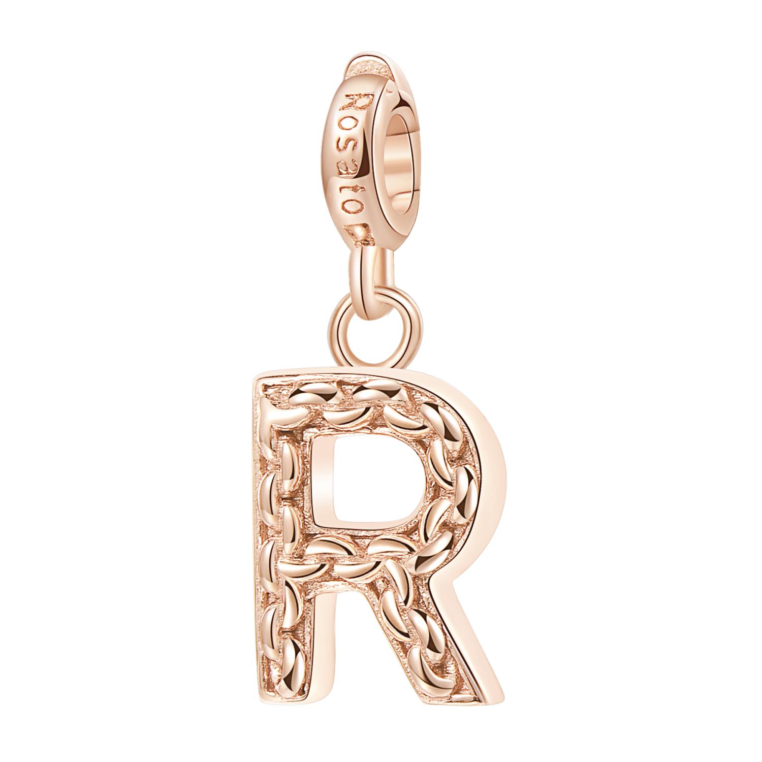 Rosato - Charm STORIE  argento 925/1000 galvanica rosa R Ref. RZ096 - ROSATO